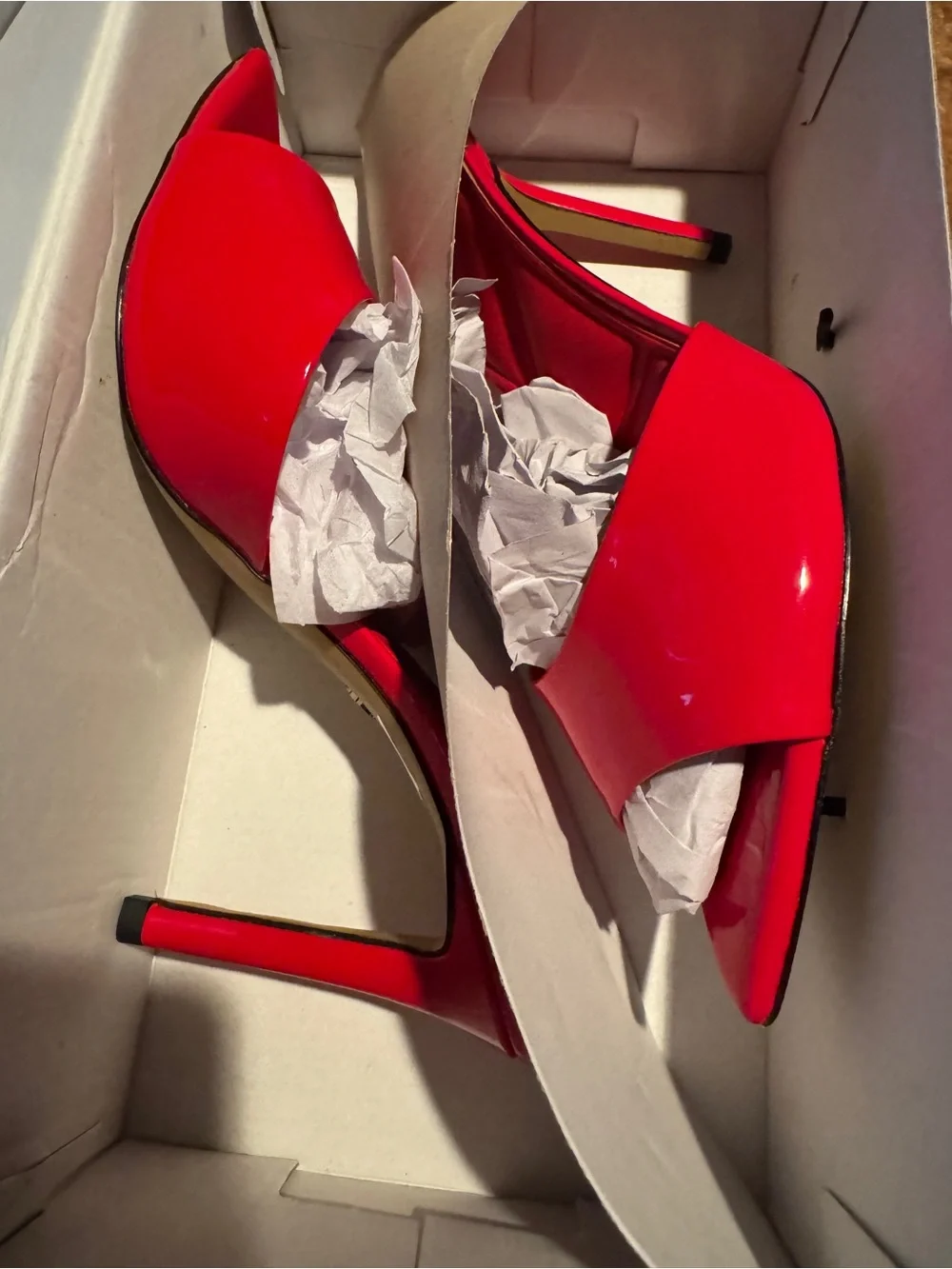 ALDO Red Patent Pointed-Toe Stiletto Mules - Picture 2 of 4